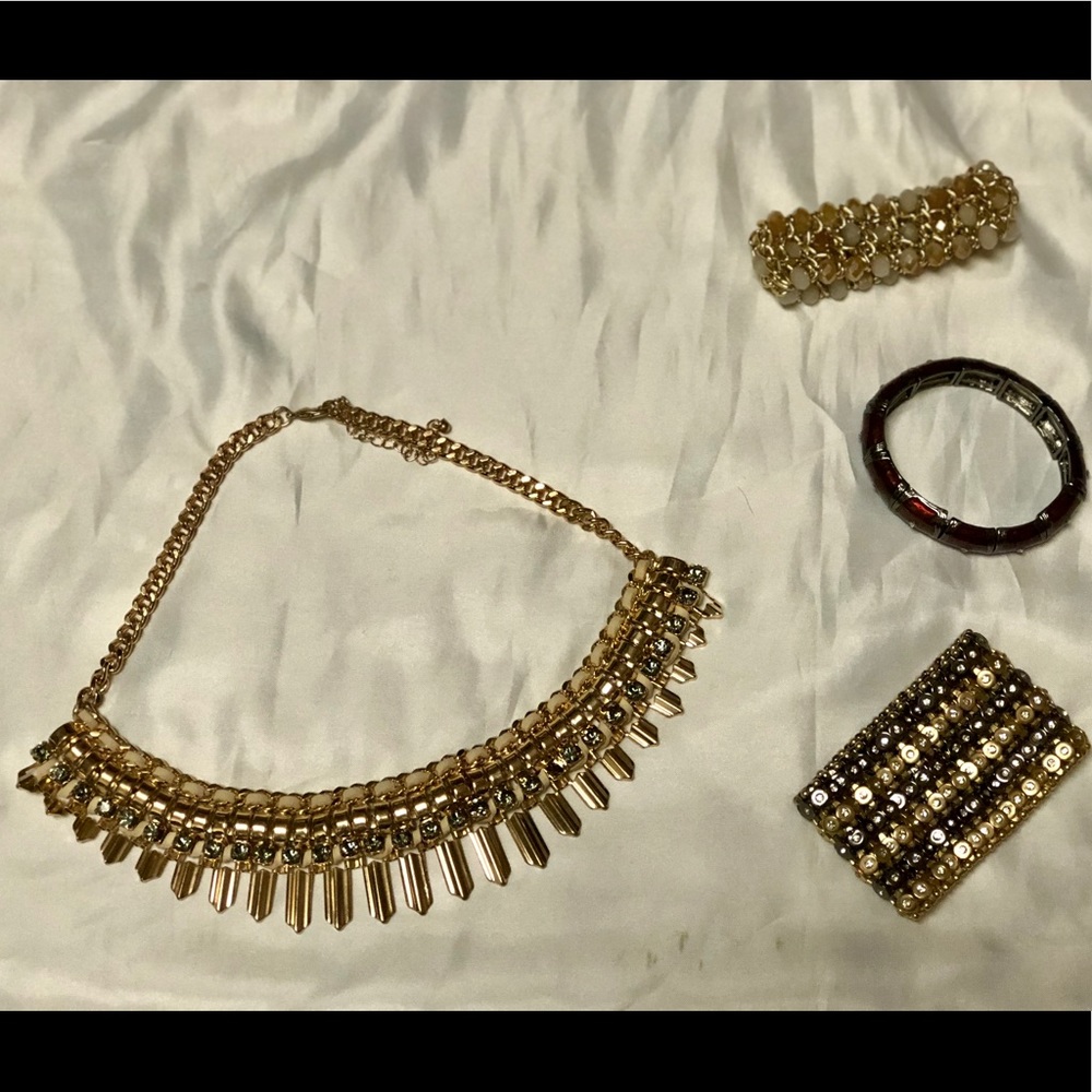 Statement Necklace & Bracelets bundle